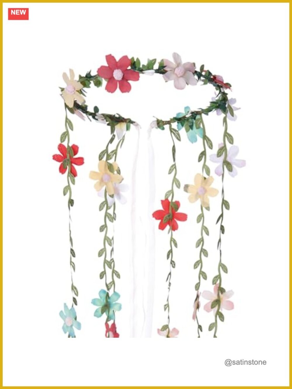 Handmade Fairy Flower Crown Adjustable Headband for Women